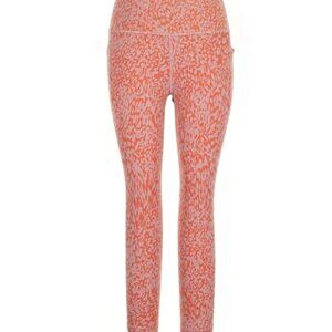 Athleta High-waisted Leggings Coral/Orange & Pink Abstract Leopard Print Size XS